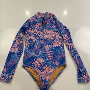 Crewcuts Blue and Pink Tie-Dye Kids Swimsuit - never worn - size 10